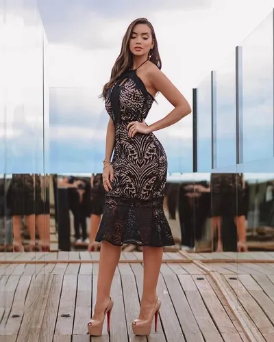 Vestido preto hotsell longuete para formatura