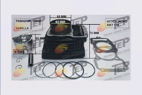 Kit Cilindro Akt 175 3w (modelo Viejo) Um X Street