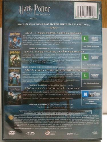 Imagem 4 de 5 de Dvd Harry Potter Edição Limitada 4 Dvds