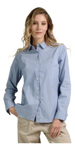 Camisa Mujer Brooksfield Algodón Estampada A Rayas Bm3013