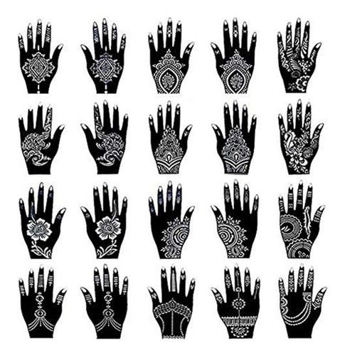 Tinta Para Tatuaje Xmasir Henna Tattoo Stencil Kit/temporary