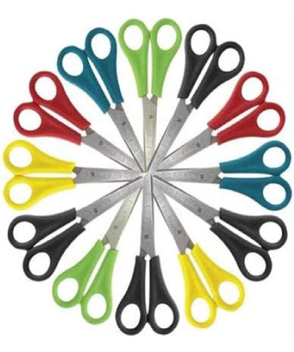 96 Pack Scissors 5 Inch Blunt Tip Kids Safety, Bulk Pack Of