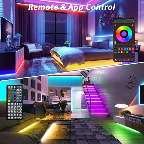 Luces Led Para Dormitorio De 100 Pies (1 Rollo De 100 Pies)