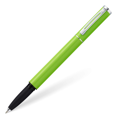 Pluma Estilográfica Pop Borde Cromado Punta Media Caja Regal