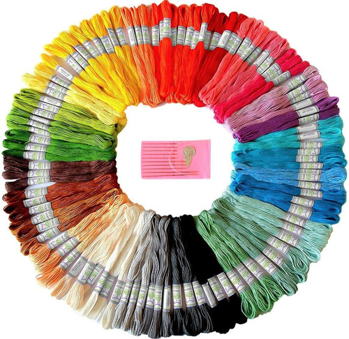 150color Por Paquete Hilo De Bordar Premium Rainbow Madejas 