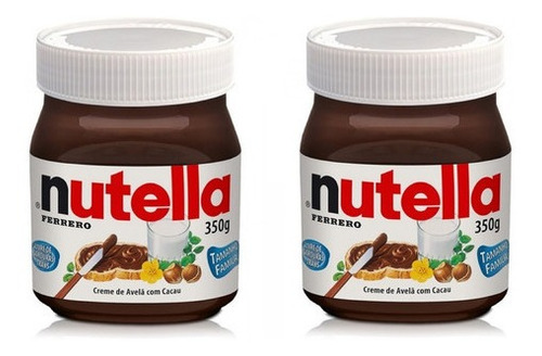 Kit 2 Un  Nutella Chocolate Creme De Avelã Com Cacau 350g