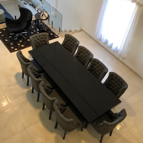 Conjunto Mesa Jantar 1,90 X 0,90 C/ 6 Poltronas Com Braço