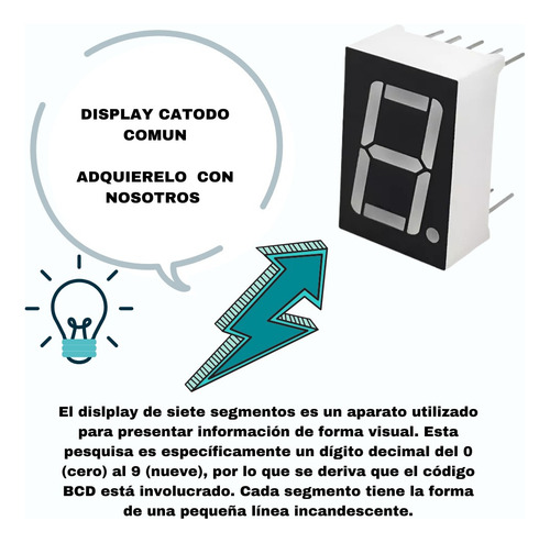 Display 7 Segmentos Catodo Comun Pack 50 Pzas