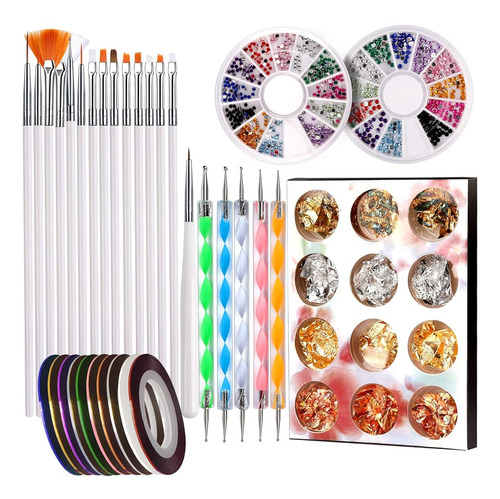 Nail Pen Designer, Teenitor Stamp Nail Art Tool Con 15pcs Pi