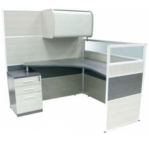 Modulo De Trabajo Lazzio Mdf Gris Compacto