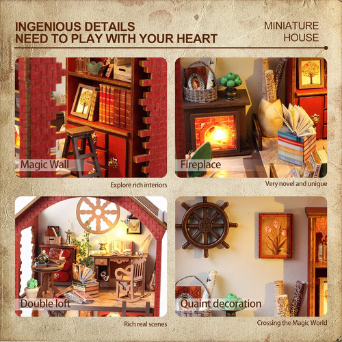 Kit De Construcción De Casa De Muñecas En Miniatura Para Bri
