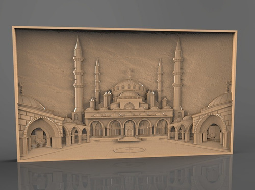 Taj Mahal Arte Del Marco Del Enrutador C- Figura Plastica 1)