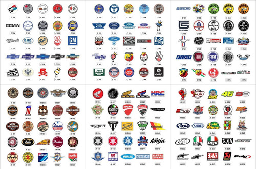 Adesivos Retro Antigos Vintage Automotivos Diversos (15un)