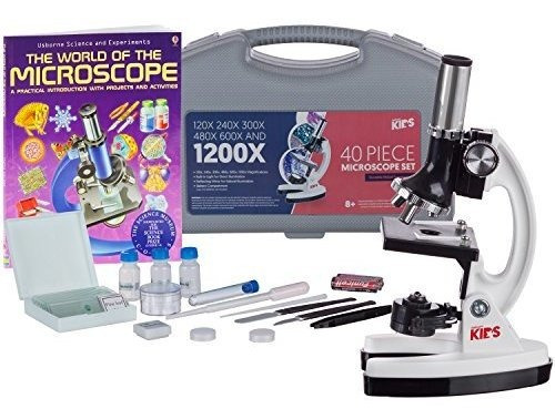 120x-1200x 48pc Brazo De Metal Kit De Microscopio Biológico