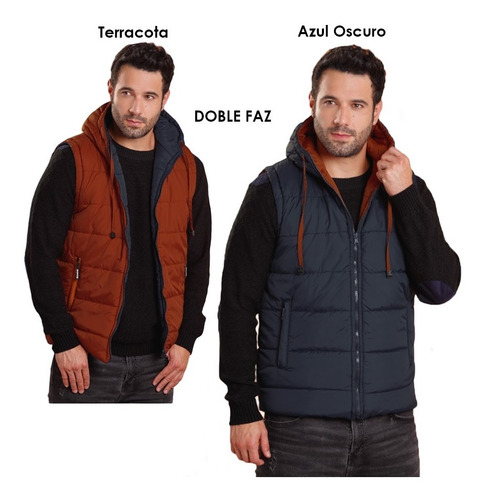 Chaleco Hombre Acolchado Impermeable Bolsillo Interno