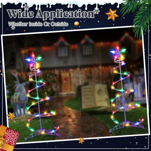 Kanayu 2 Lámparas Led De 3 Pasteles En Espiral Para Árbol De