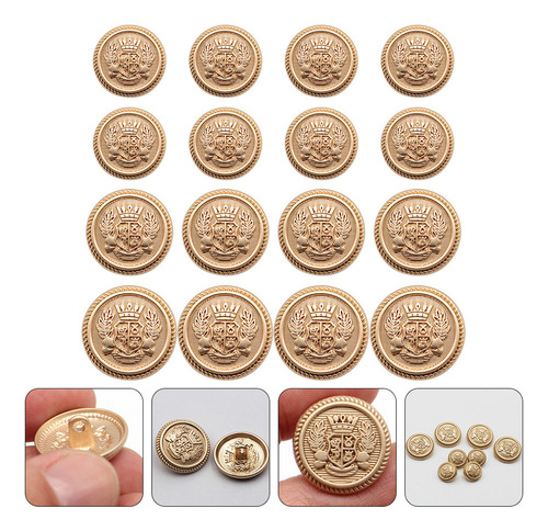 Botones Metálicos Con Parte Trasera Plana Para Coser Jk Unif