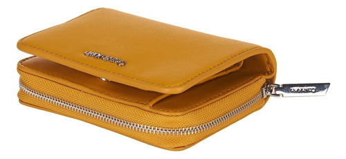 Cartera Calvin Klein Liso Con Logo Para Mujer Color Amarillo