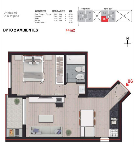 Imagen 14 de 26 de Departamento 1 Dormitorio Con Patio De Uso Exclusivo En Zona Centro