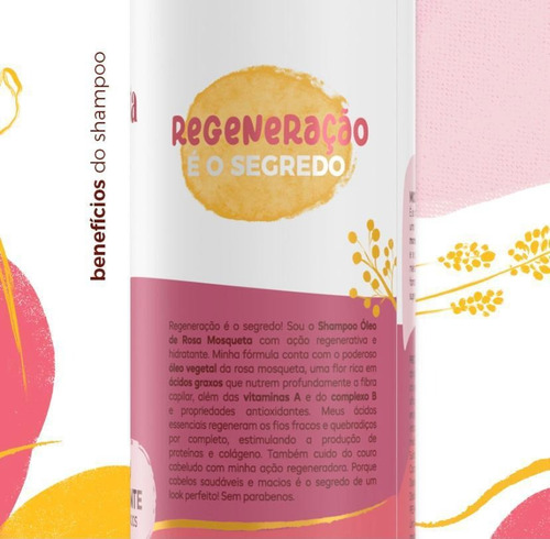 Imagem 3 de 7 de Shampoo Rosa Mosqueta Lançamento 300ml Vs