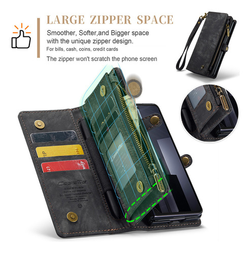 Funda Piel Multifunción Funda Teléfono Para Samsung Z Fold6