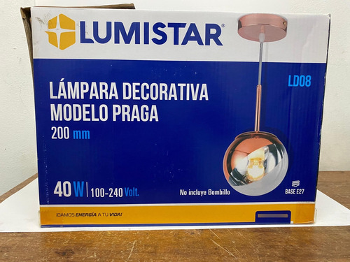 Lampara Decorativa Modelo Praga 200mm 40w Lumistar Ld08