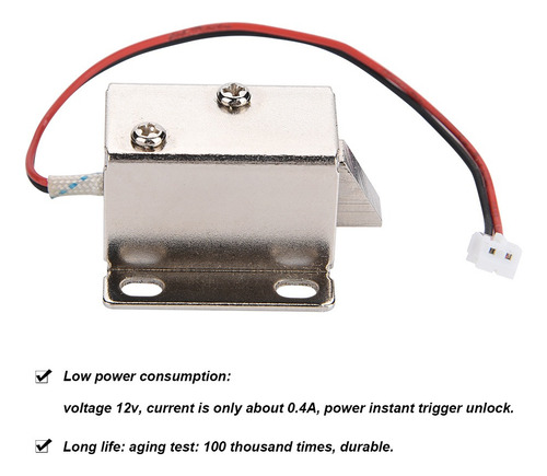 Cerradura Eléctrica 12v Chapa Puerta Solenoide Arduino