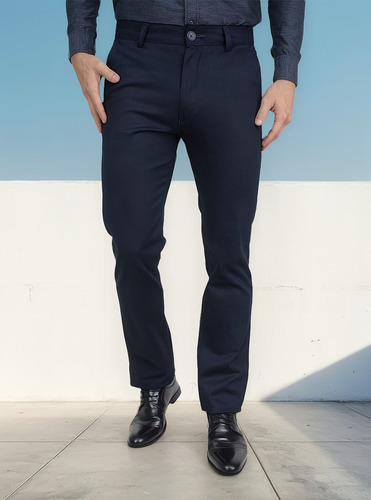 Pantalón Recto Hombre De Algodón