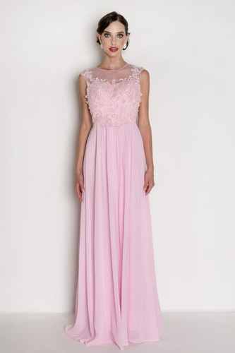 Imagem 8 de 8 de Vestido Madrinha Festa Casamento Longo Rosa Claro