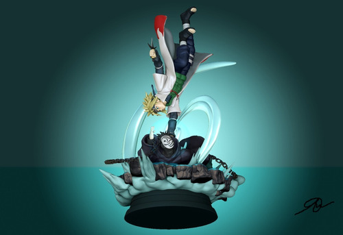Naruto Minato Vs Obito Andren Archivos Stl Para Impresión 3d