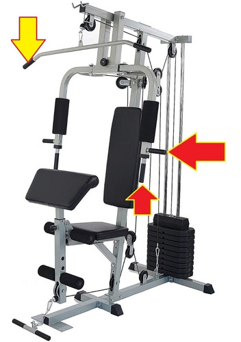 Imagen 3 de 3 de Rodillo Repuesto Empuñadura Multigym 12cm X 3cm