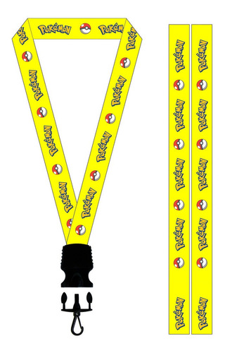 Lanyard Cinta Porta Credencial Pokemon Logo Clasico