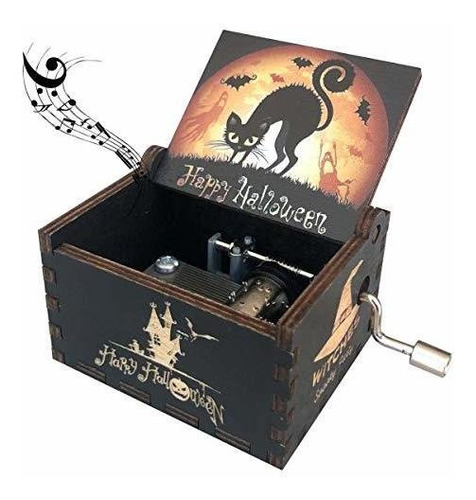 Pursuestar - Caja De Música De Madera Para Halloween, Pesadi