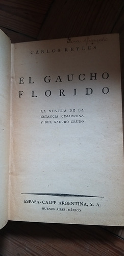 El Gaucho Florido (carlos Reyles) 3-190