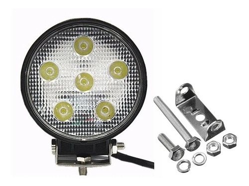 Foco Neblinero Led Redondo 27w 9 Led 10cm Dia. Con Soporte