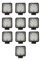 Comprar Kit 10x Faros Auxiliar Cuadrado 9led 27w 12-24v Tractor Auto
