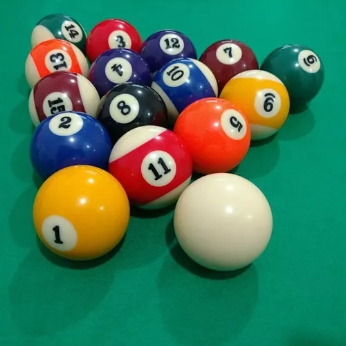 Jogo Bola Pequena 52mm Numerada Sinuca Bilhar Snooker