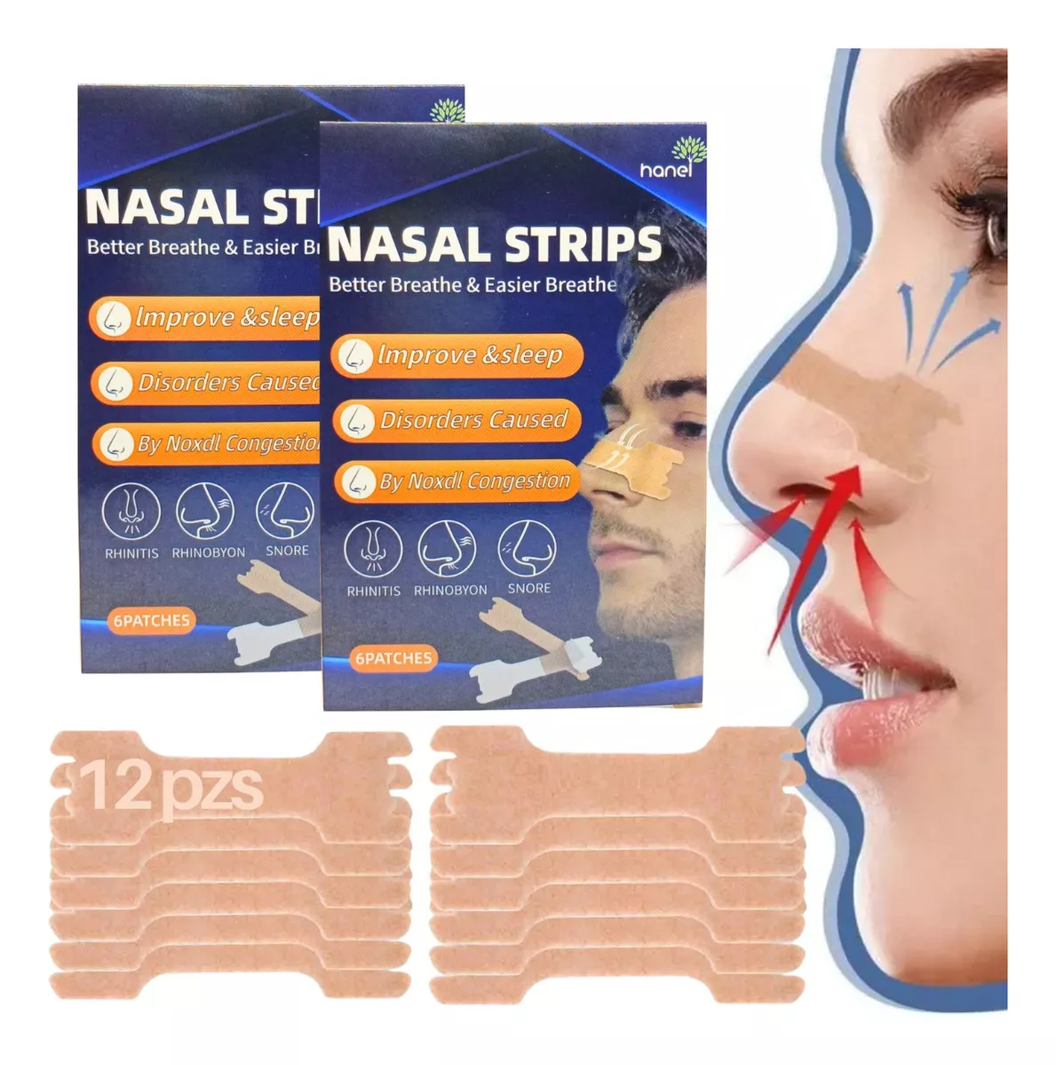 Primera imagen para búsqueda de respira mejor tiras nasales