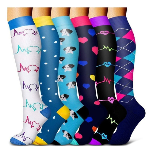 Calcetines De Compresión De Regalo For Hombre Y Mujer, 6 Pa