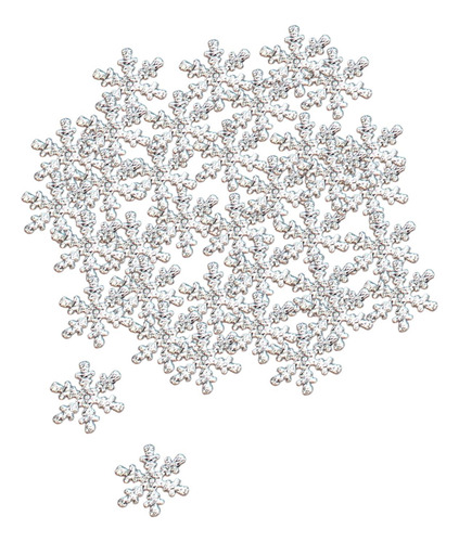 Decoraciones De Copos De Nieve Con Confeti Plata