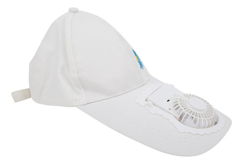 Gorra De Ventilador De Protección Uv Sombrero Recargable Usb