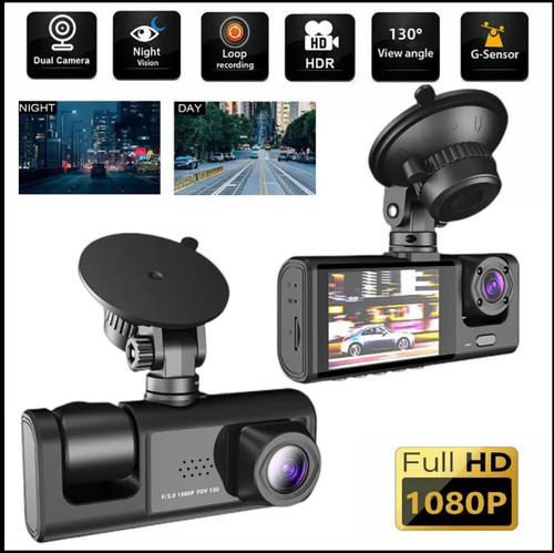 Dashcam Cámara Frontal Y Retroceso De Grabacion Auto Ful Hd