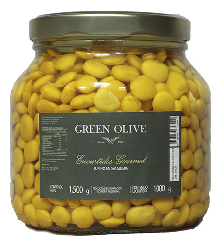 Lupines En Salmuera Green Olive 1 Kg