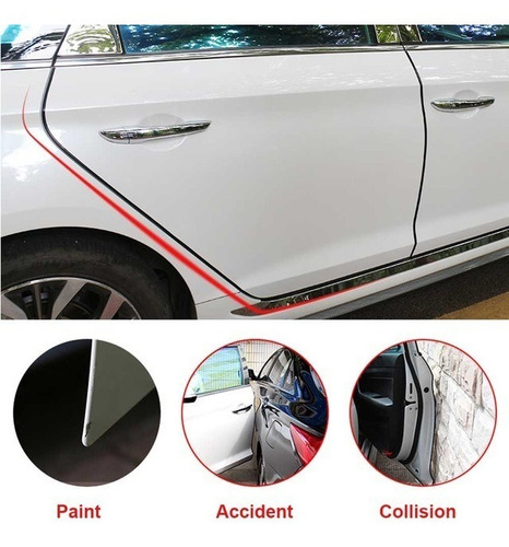 Imagen 3 de 3 de Moldura Protectora De Puertas Capot 15m Cromada Auto Karvas