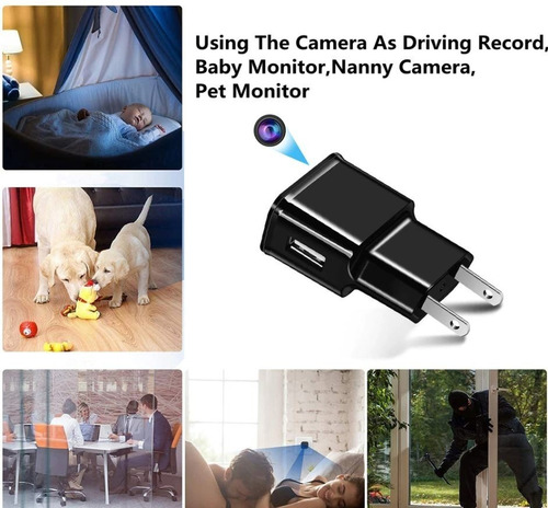 Imagen 6 de 8 de Cámara Espía Cargador Usb Micrófono Wifi