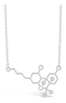 Collar - Rosa Vila Thc Molecule Necklace, Cbd Molecule Jewel