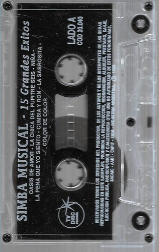 Simba Musical Album 15 Grandes Exitos Cassette S/portada