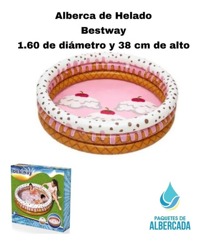 Alberca Inflable Infantil Helado Bestway 160x38 Cm N#u#e#v#a (Usado)