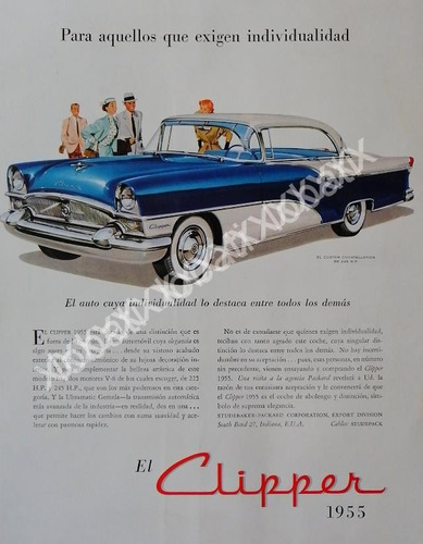 Cartel Autos Studebaker Clipper Constellation 1955 244