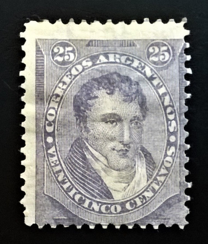 Argentina, Sello Gj 90 A Belgrano 25c Claro Nuevo L11307
